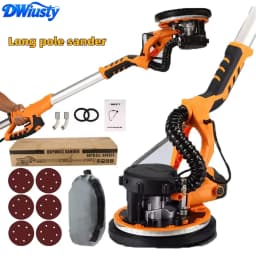 DWiusty 1390W Electric Drywall Sander 215MM Wall Grinding Machine Dustless Self -vacuum LED Long Rod Polishing Paper Machine