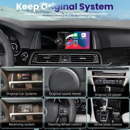 BONROAD Linux 10.25" Wireless CarPlay Android Auto Multimedia Player Car Radio For BMW 5 Series F10 F11 Navigation Touch Screen