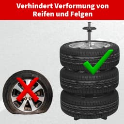 Tire Rack with Wheels Heavy-Duty Tire Tree Stand for 4 Tires with Rims 100kg Load Capacity for Garage Workshop