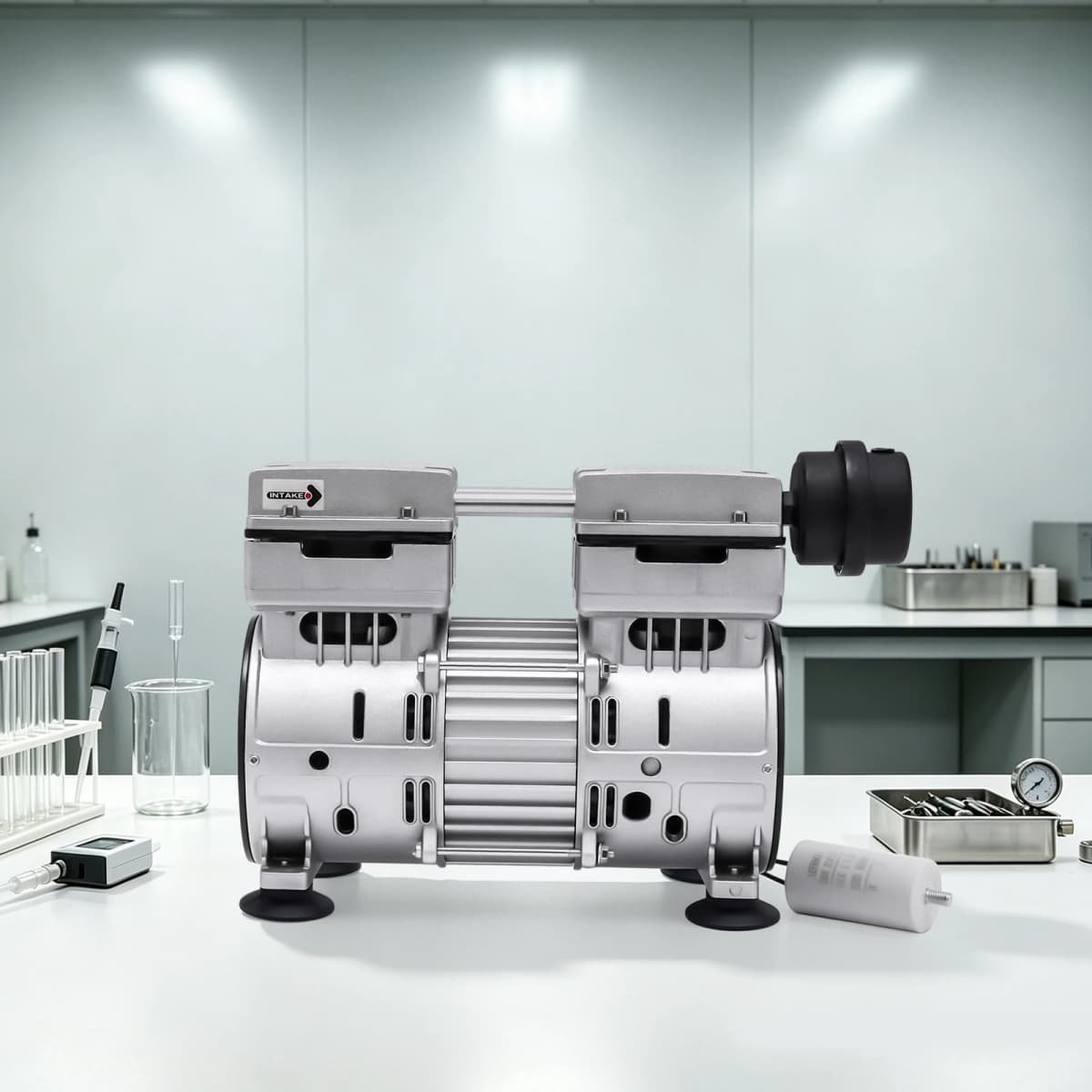 750W Aluminum Alloy Oil-Free Vacuum Pump 65-70L/min Air Flow Speed B Insulation Class for Mechanical Equipment
