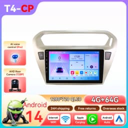 Hizpo 8g 128g 2Din Android 14 Car Radio for Peugeot 301/Citroen C-Elysee Elysee 2013-2018 Ai Car Multimedia Gps 4g Carplay 6115