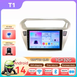 Hizpo 8g 128g 2Din Android 14 Car Radio for Peugeot 301/Citroen C-Elysee Elysee 2013-2018 Ai Car Multimedia Gps 4g Carplay 6115