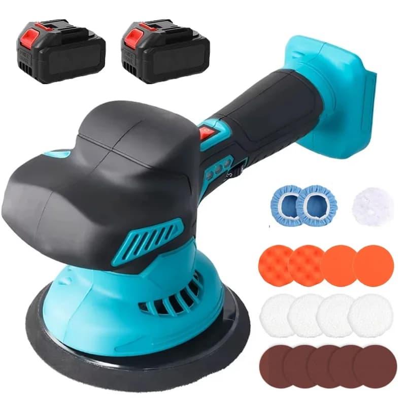 OWJHE Cordless Car Polisher 6 Gears Adjustable Auto Electric Waxing Sanding Sealing Glaze Power Tool Fit Makita 21v Battery Pin