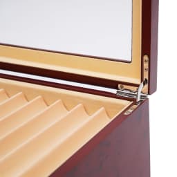 34 Slots Pen Display Case, Wood Fountain Pen Display Case W/ Transparent Top Lid for Storing Many Different Types of Pens