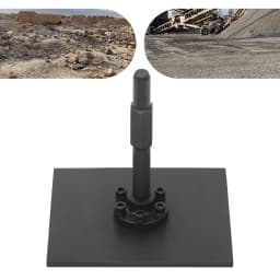 Tamping Shaft Plate, Heavy-duty Tamper Plate with 30mm Rod, 40CR Steel Compactor Plate for Road Construction, Trench, 26*20.5cm