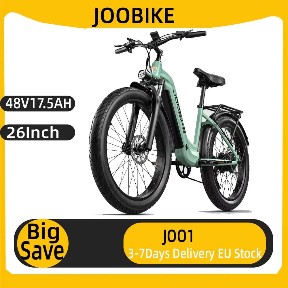 JOOBIKE JOO1 Electric Bicycle Adult Ebike Men's E-Mountain ebike 48V17.5AH Battery 26 Inch Tire All-terrain Electric Bike