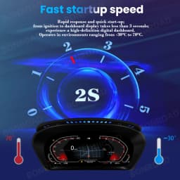 BONROAD 12.3” 1920*720P Wireless Carplay Android Mirror Digital Instrument Cluster For BMW X5 E70 X6 E71 Dashboard Speedometer