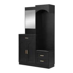 PINGGO Modern Compact Wardrobe with Shoe Cabinet Combination Entrance Closet Multifunctional Storage Rack with Mirror for Home