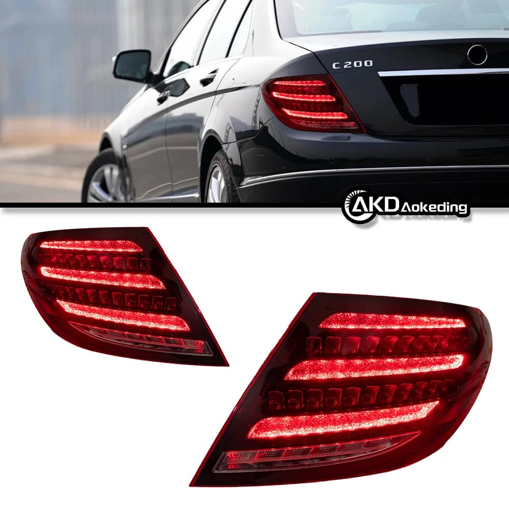 CG Car Styling Tail Lamp for Benz W204 LED Tail Lights 2007-2013 C-CLASS W204 LED DRL Turn Signal Brake Reverse Auto Accessories
