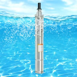 220V 3 Inch Submersible Deep Well Pump 250W 80m Head with 20m Cable, Energy-Efficient, for Home, Farm, Garden Irrigation Supply