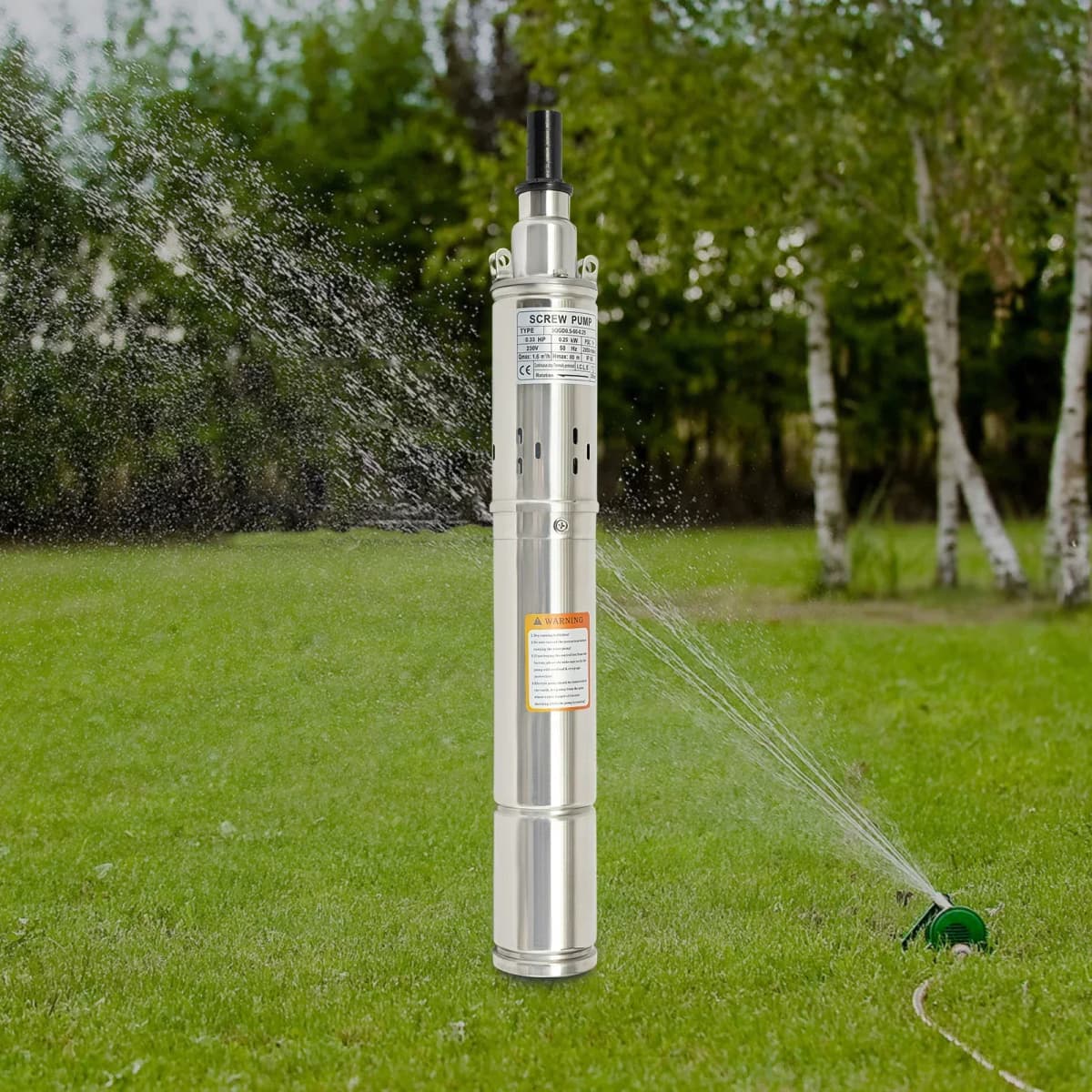 220V 3 Inch Submersible Deep Well Pump 250W 80m Head with 20m Cable, Energy-Efficient, for Home, Farm, Garden Irrigation Supply