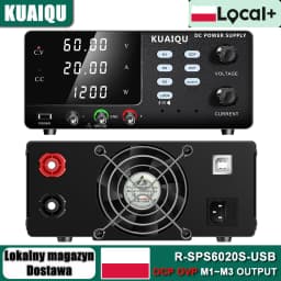KUAIQU 1200W 60V 20A Digital DC Power Supply Computer-Controlled Via USB OVP/OCP/Output Advanced Preset Memory for Aging Test