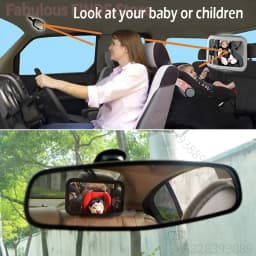 Baby Car Mirrors Adjustable Car Rear Seat Mirrors Facing Headrest Mounted Children Baby Safety Monitoring Accessories