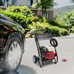4-Stroke Single Cylinder High Pressure Gasoline Washing Machine High Pressure Cleaner Washer 3400r/Min for Courtyards/Cars/RVs