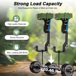 Tree Climbing Gear with 2-Pronged Foot Pegs Safety Belt Rope Tree Climbing Tools for Practicing Tree Climbing
