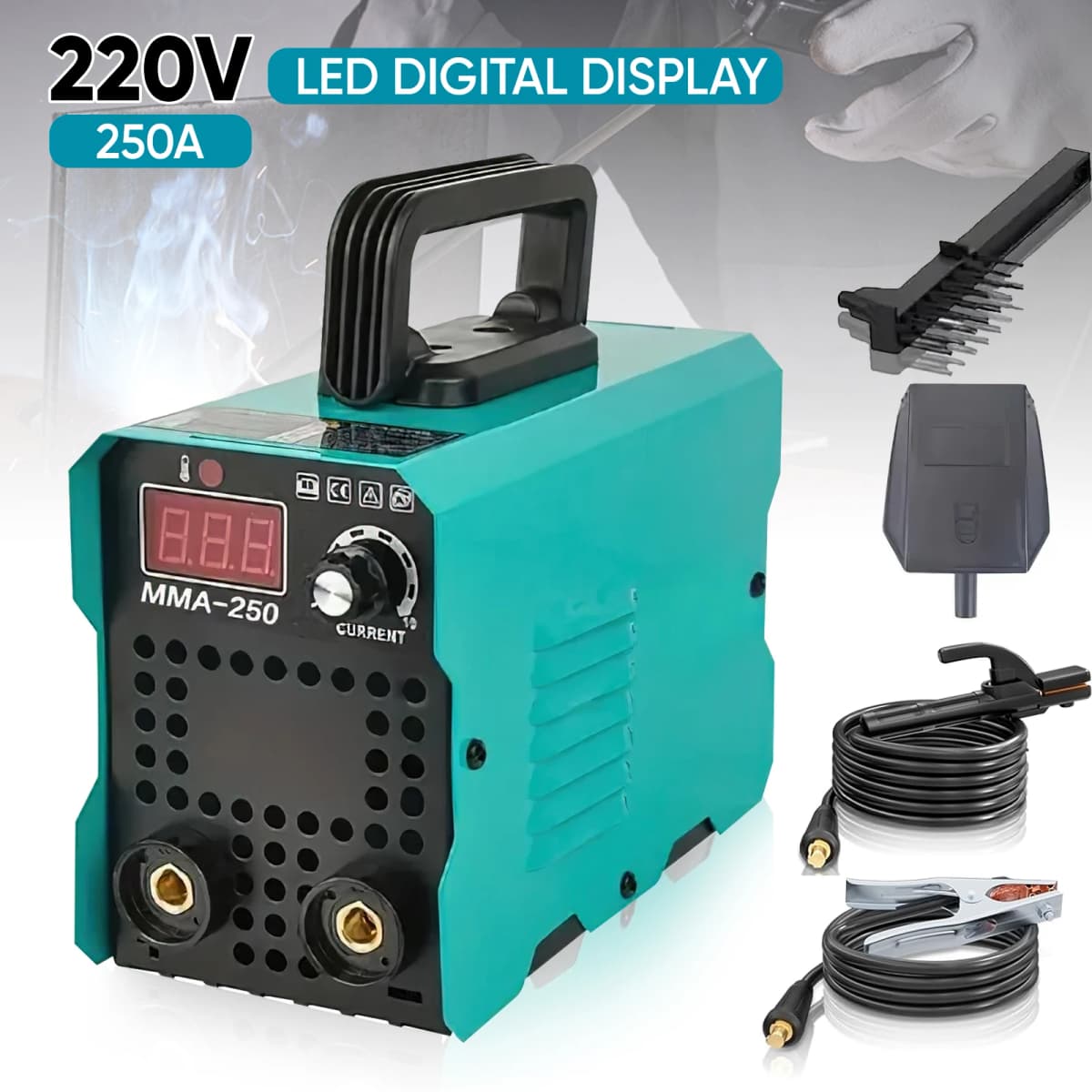 220V 250A Portable Welding Machine Arc Welding Machine Fully Automatic Industrial-Grade Household Small Electric Welding Machine