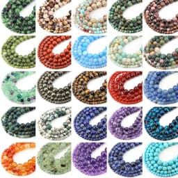 Natural Stone Beads Blue Tiger Eye Crystal Amethyst Rose Quartz Gemstone Bead for Jewelry Making Bracelet Necklace 4/6/8/10MM