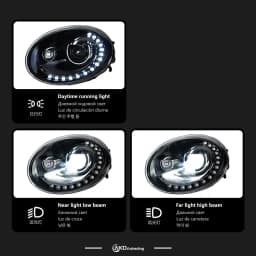 CG LED Projector Headlight With DRL High Low Beam For Volkswagen Beetle 2013-2020
