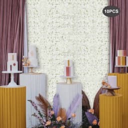 Flower Wall Backdrop 10 Pieces 2.58ft² Coverage Water-Resistant No Maintenance Needed For Parties Home Decoration