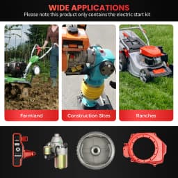 Flywheel Starter Motor Kit 12V Flywheel Starter Motor Direct Replacement for GX160 GX200 Easy Engine Upgrade & Ignition