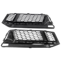 1 Pair Fog Light Grille Compatible with Audi A4 B9 S-LINE S4 Sport 2016 2017 2018 Honeycomb Fog Light Mesh Fog Lamp Cover Black