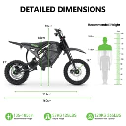 Electric Dirt Bike Vipcoo H3 3500W 48V 23Ah Electric Motorcycle Fat Tire Nitrogen Suspension E Dirt Bike for Teens and Adults