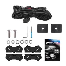 Round LED Driving Lights 5" Spot Flood Combo 178W White DRL Off Road Light Pods