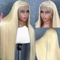30 32 Inch 200% Density 613 Hd Lace Frontal Wig 13x6 13x4 Blonde Lace Front Wig Brazilian Straight Human Hair Wig Pre Plucked