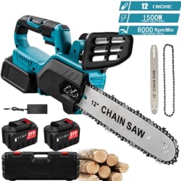 12-Inch Brushless Cordless Chainsaw, 0-8000RPM, Compatible with Makita 18V Battery,30cm Cutting Capacity for Wood & Tree Pruning