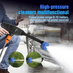 30BAR High Pressure Washer Gun, 7-in-1 Cordless for Makita 18V Battery, Multi-Nozzle for Car Wash & Garden