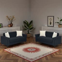 Modern Space-Saving 3-Seater Sofa with Soft Fabric Cover and Sturdy Metal Legs Perfect for Compact Living Rooms