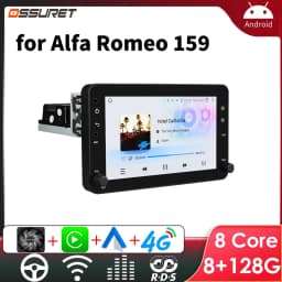 Android Car Radio for Alfa Romeo 159 Brera Spider Sportwagon Car Multimedia 1Din Wireless Carplay autoradio 7862 Intelligent GPS
