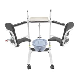 Patient Lift Transfer Chair,Hydraulic Lifting Wheelchair for Household,Hospital,Nursing Home,Adjustable Height,180° Split Seat