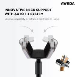 AWEDA Premium Auto Fit Locking Single Tripod Guitar Stand – Stable Floor Stand for Electric, Acoustic & Bass Guitar