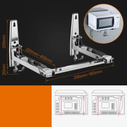 110.23 lbs Expandable Microwave Rack Wall-mounted Microwave Oven Shelf Stainless Steel Kitchen Microwave Bracket