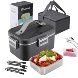 1.5 L 75W Electric Lunch Box Food Warmer Portable Food Heater for Car Or Home - Leak Proof, Lunch Heating Microwave for Truckers