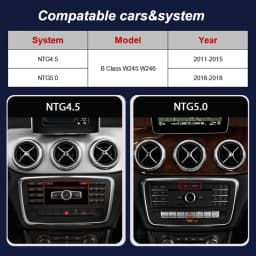 10.25“ Wireless CarPlay Android Auto Car Radio Multimedia For Mercedes Benz B Class W245 W246 2011-2018 NTG4.5 NTG5.0 BT Stereo