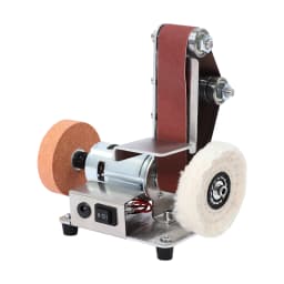 Mini Belt Sander 7-gear Speed Electric Bench Grinder Sanding Machine, 304 Stainless Steel Table Top Grinder Polisher