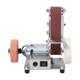 Mini Belt Sander 7-gear Speed Electric Bench Grinder Sanding Machine, 304 Stainless Steel Table Top Grinder Polisher