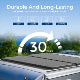 RVPOZWER 12.8V 100W Rigid Solar Panel 18BB N-Type Solar Cells Monocrystalline Silicon Waterproof Solar Panel Camping/Home/RV
