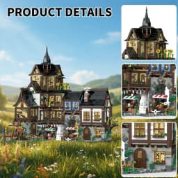 3867PCS Medieval Europe Town Building Blocks Set Architecture Street View Model Bricks DIY Assembly Toys for Adults Kids Gifts