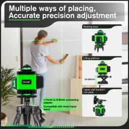 HGLINE 4D 16 Lines Laser Level With 1.2/1.5M Tripods Power Display Vertical & Horizontal Lasers Tool Set With APP Remote Control