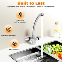 High quality brass chrome finish kitchen thermostatic faucet Kitchen Mixer Tap Basin Faucet Bathroom Faucet 360° Rotatable