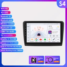 OSSURET CarPlay Android 12 Car Radio For Skoda Superb 2 B6 2008 - 2015 Car Multimedia Player Navi GPS 2din 4G autoradio RDS 7862