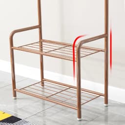 Independent Hanger Brown Metal Shoe Hanger 4 Hooks Clothes Rack Clothes Hangers Coat Hanger Stand Wardrobe Stand