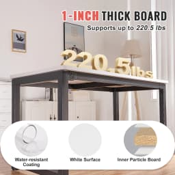 SucceBuy Table Top 220.5 lbs Load Capacity Particle Board for Height Adjustable Electric Standing Desk Frame for Home and Office