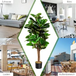 120 cm Artificial Fig Tree Art plant Decoration with flower pot Art Tree Decoration plant Room plant for Home and office Green