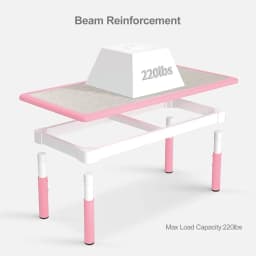 Kids Table and 4 Chairs Set, Height Adjustable Toddler Table and Chair Set, Graffiti Desktop, Non-Slip Legs, Children Multi-Acti