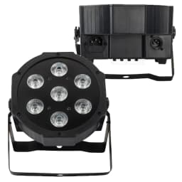 SHEHDS 1pcs RGBWA+UV LED 7x18W 6in1 Par Light DMX512 DJ Disco Concert Stage Performances Club Party