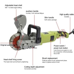 Wall Chaser Slot Milling Machine 4000 W Slotted Machine Wall Milling Machine Wall Milling Machine for Marble Granite Concrete